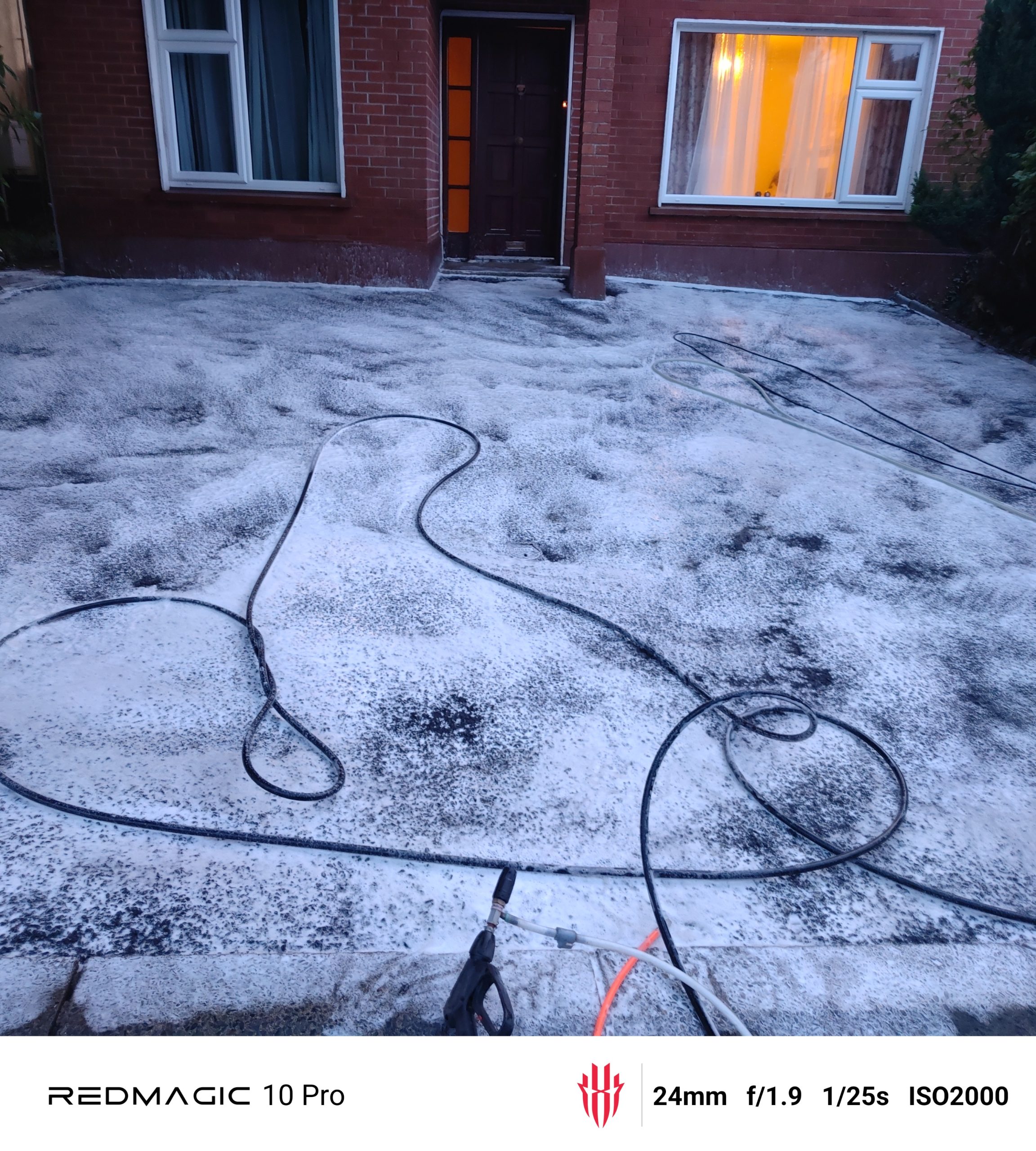 Power Washing Before