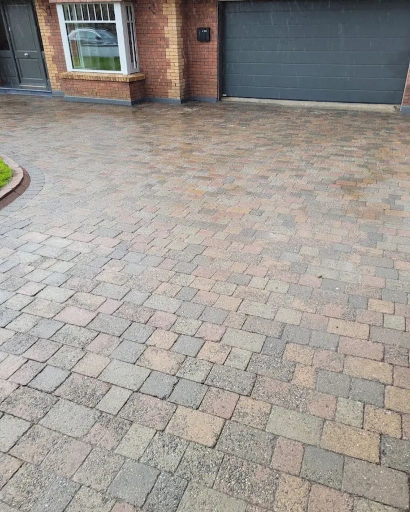 Front Driveway Power Washed