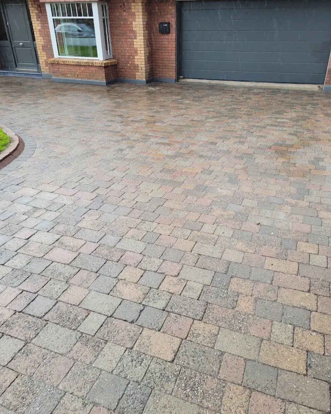 Front Driveway Power Washed