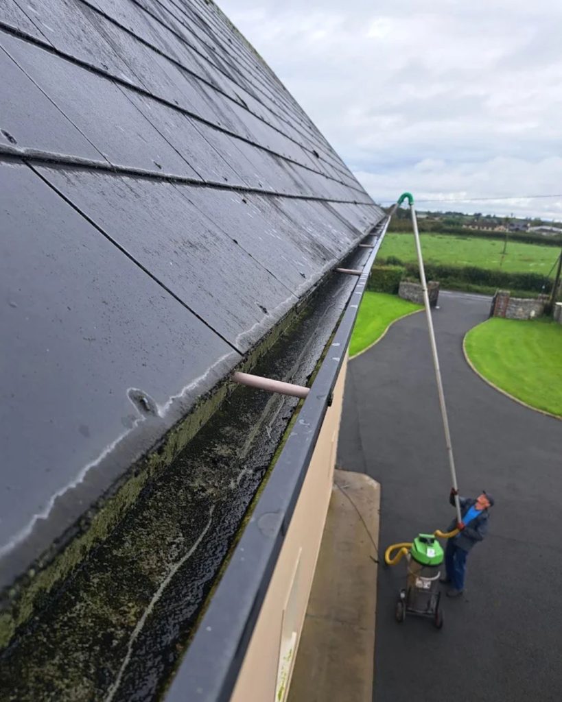 Gutter Cleaning With Vacuum